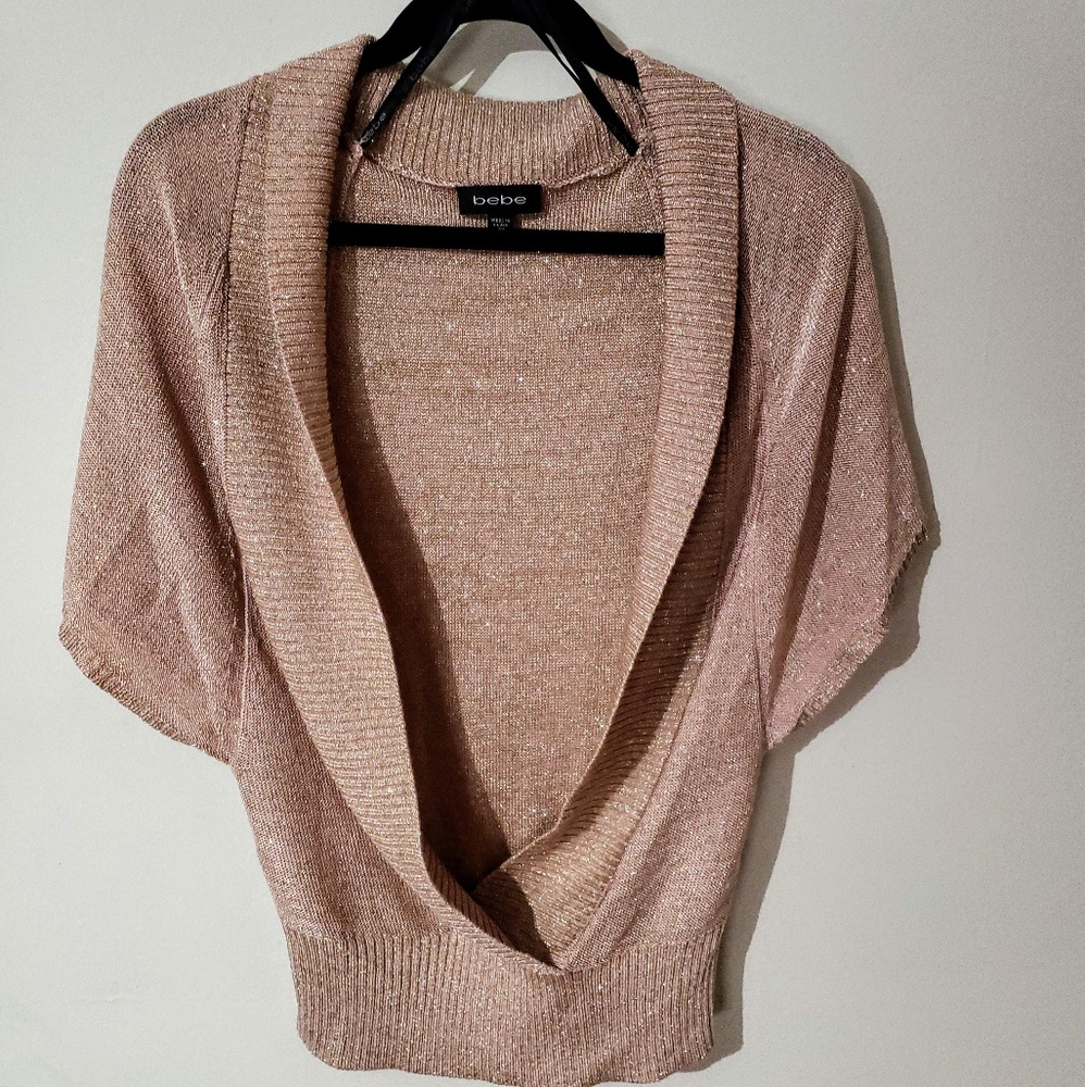 Sexy bebe gold metallic sweater